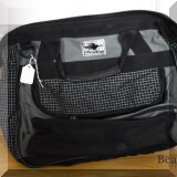 Z07. Kiva Designs black & green canvas bag - $14 